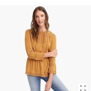J Crew - Point Sur - Lacy boho top with back zip